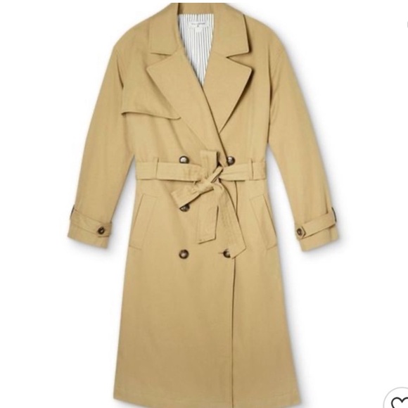Women's Pleated Back Trench Coat - Nili Lotan x Target Khaki, Large - Picture 8 of 10